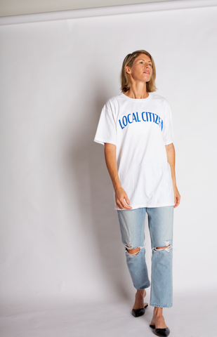 College T in Electric Blue